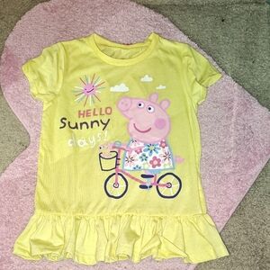 Nickelodeon Yellow Peppa Pig Short Sleeve Tee